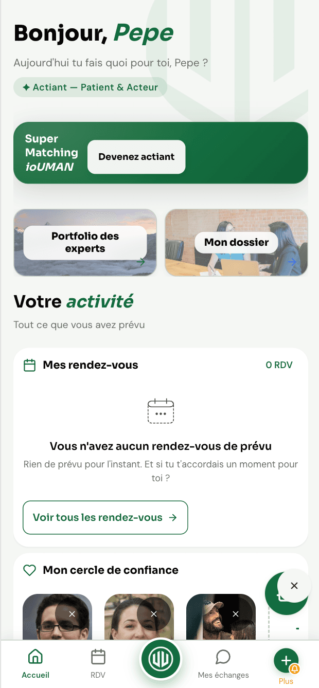 ioUman — aperçu de l'application
